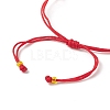 Handmade Japanese Seed Heart Link Bracelets BJEW-MZ00012-4