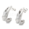 Non-Tarnish 304 Stainless Steel Twist Bean Pod Stud Earrings EJEW-B026-13P-1
