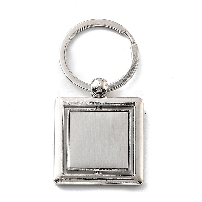 Zinc Alloy Rotating Keychain Bezel Cabochon Settings FIND-G088-01D-1
