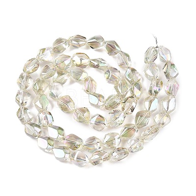 Electroplate Glass Beads Strands EGLA-T021-10C-1