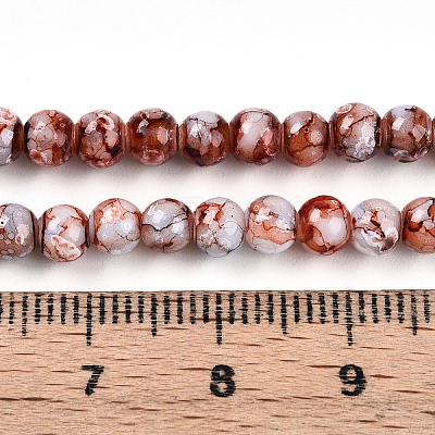 Baking Paint Glass Beads Strands DGLA-N003-4mm-A03-1