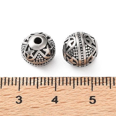 304 Stainless Steel Beads SA-CBA043D-01H-AS-1