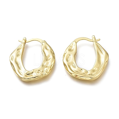 Brass Hoop Earrings X-EJEW-H104-17G-1