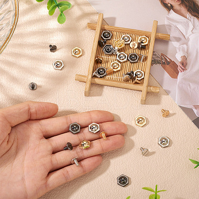 18 Sets 3 Colors Iron Screws FIND-TA0006-28A-1