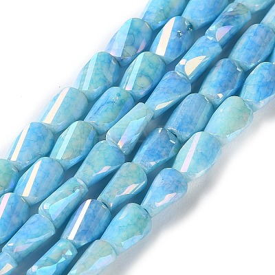 Ombre Effect Dyed Glass Beads Strands GLAA-I059-01C-1