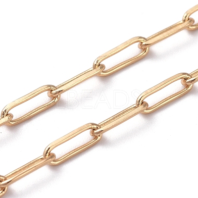 Soldered Brass Paperclip Chains CHC-G005-03G-1