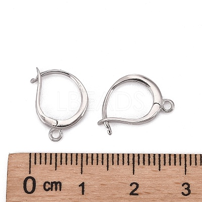 Anti-Tarnish Rhodium Plated 925 Sterling Silver Leverback Earring Findings X-STER-I017-087P-1