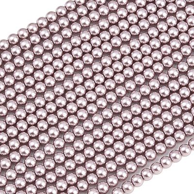 Eco-Friendly Dyed Glass Pearl Round Beads Strands HY-A002-6mm-RB017-1