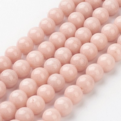 Natural Mashan Jade Round Beads Strands X-G-D263-8mm-XS22-1