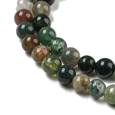 Natural Indian Agate Gemstone Bead Strands G-R201-4mm-1