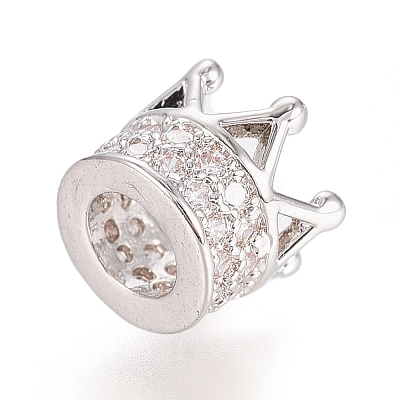 Brass Micro Pave Cubic Zirconia Beads LS-ZIRC-G166-39P-1