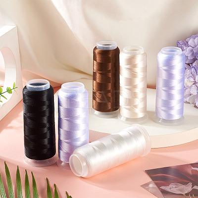 6Rolls 6 Colors Velour Yarn AJEW-TA0002-70C-1