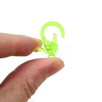 Transparent Plastic Lobster CLaw Clasps KY-H005-A07-1