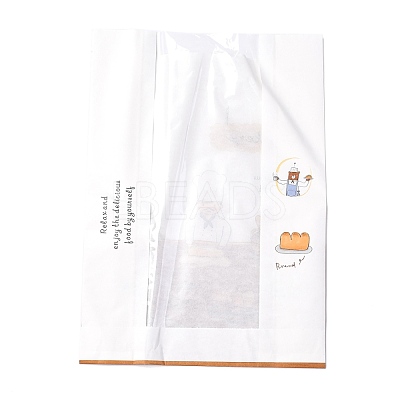 Rectangle with Bread Pattern Paper Baking Bags CARB-K0001-01B-1