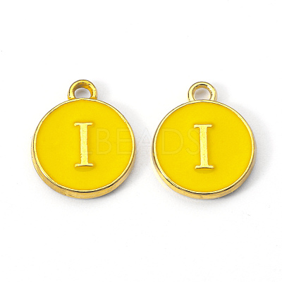 Golden Plated Alloy Enamel Charms X-ENAM-S118-09I-1