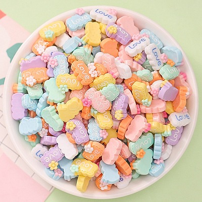Opaque Resin Cabochons RESI-K027-23-1