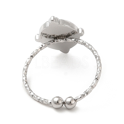 Non-Tarnish 304 Stainless Steel Open Cuff Ring Findings X-STAS-E180-07P-1