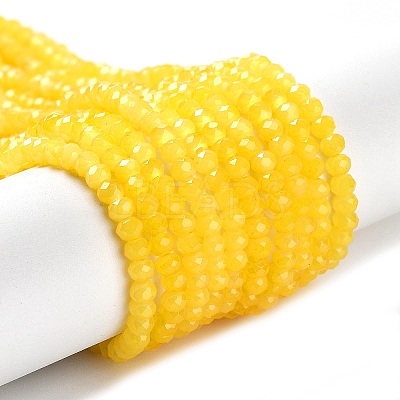 Baking Paint Imitation Jade Glass Bead Strands DGLA-A034-J2MM-A30-1