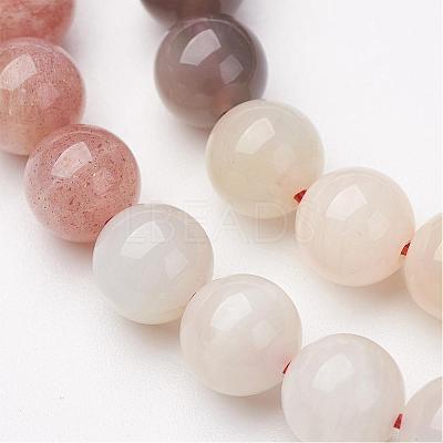 Natural Multi-Moonstone Bead Strands G-P213-19-8mm-1
