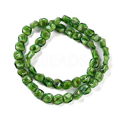 Handmade Milleflori Glass Beads Strands LAMP-M018-01A-05-1