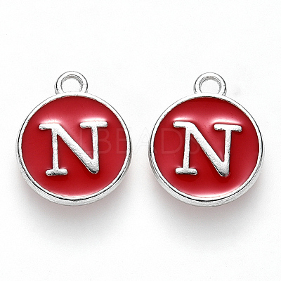 Platinum Plated Alloy Enamel Charms LS-ENAM-S118-03N-P-1