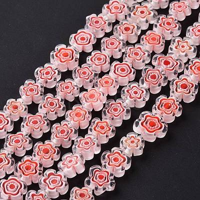 Handmade Millefiori Glass Bead Strands LAMP-J035-10mm-54-1