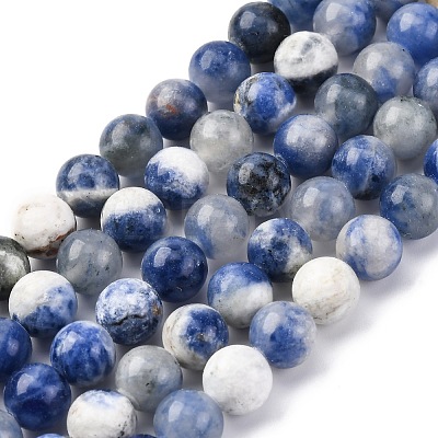 Natural Sodalite Beads Strand GSR6mmC013-1