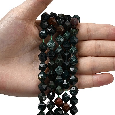 Natural Bloodstone/Heliotrope Beads Strands G-Z119-A16-03-1