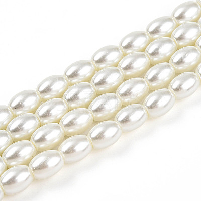 Baking Paint Pearlized Glass Pearl Bead Strands X-HY-T002-01A-02-1