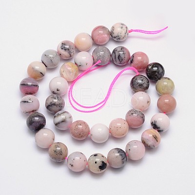 Round Natural Pink Opal Bead Strands G-I161-12mm-1