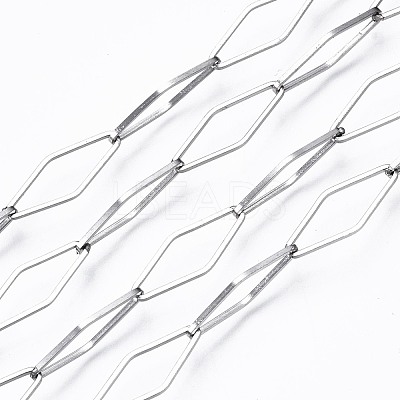 Tarnish Resistant 304 Stainless Steel Link Chains CHS-T003-24P-1