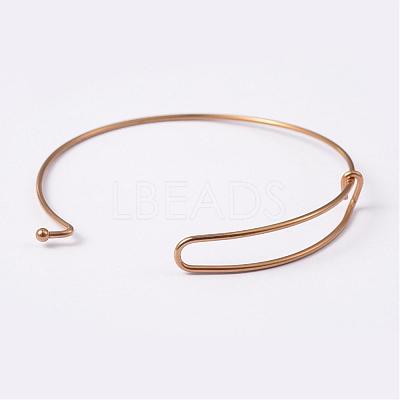Adjustable Ion Plating(IP) 304 Stainless Steel Expandable Bangle Making BJEW-L604-09G-1