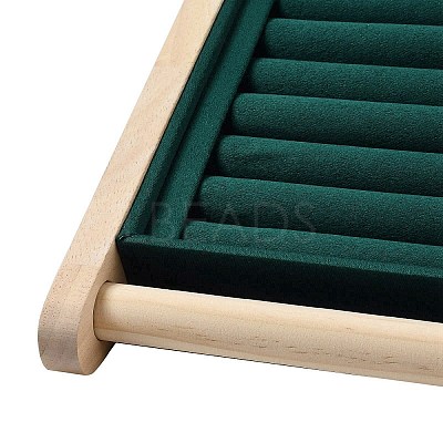 Velvet with Wood Jewelry Display Stands NDIS-F004-04B-1