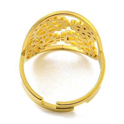 Ring with Gear 304 Stainless Steel Adjustable Rings LS-RJEW-G306-03G-1