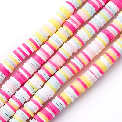 Handmade Polymer Clay Beads Strands CLAY-R089-6mm-T02B-05-1