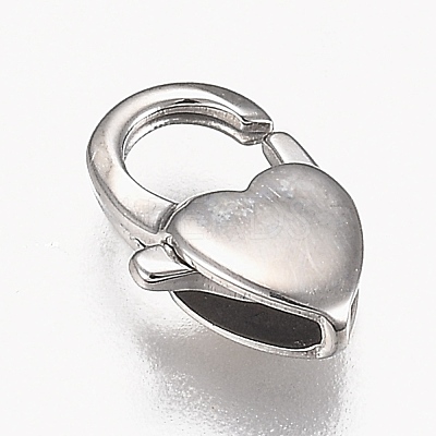 Tarnish Resistant Polished 316 Surgical Stainless Steel Lobster Claw Clasps STAS-Z013-08P-1