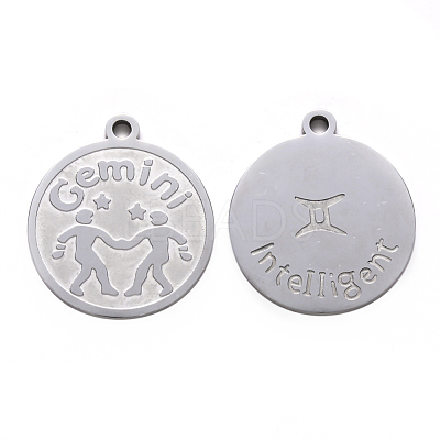 Non-Tarnish 201 Stainless Steel Pendants STAS-R106-11-1