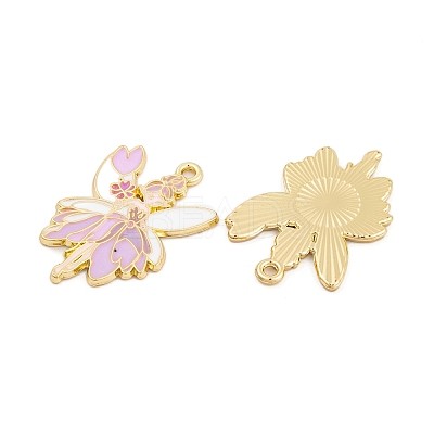 Rack Plating Alloy Enamel Pendants X-FIND-A040-08D-01G-1