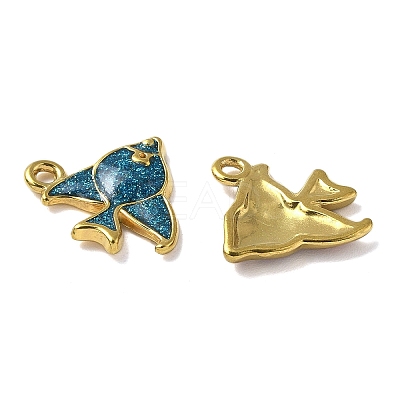 304 Stainless Steel Enamel Pendants STAS-D369-21G-1
