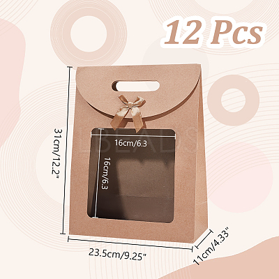 Rectangle Kraft Paper Gift Bags CON-WH0088-80-1