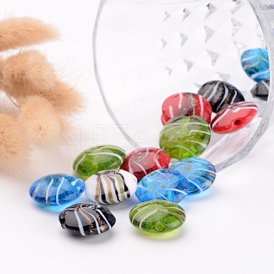 Handmade Gold Sand Lampwork Beads DT338J-1
