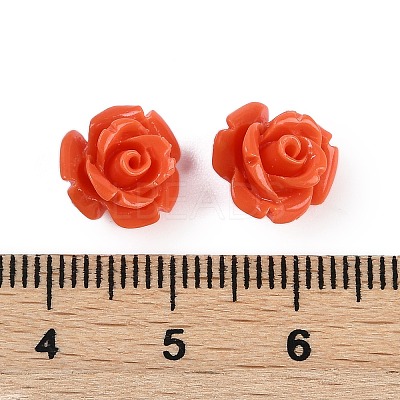 Synthetic Coral Carved Beads CORA-M001-07P-1