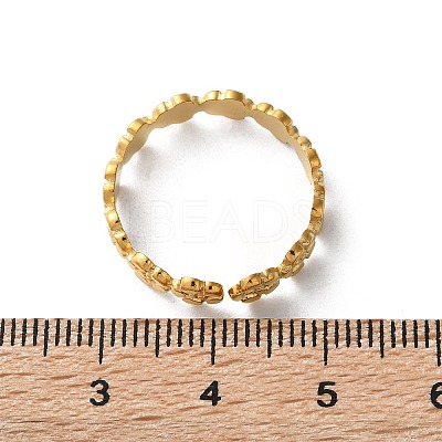 Ion Plating(IP) 304 Stainless Steel Finger Rings RJEW-L102-31G-1