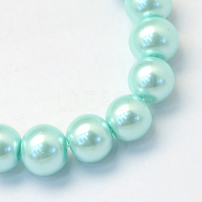 Baking Paint Glass Pearl Bead Strands X-HY-Q003-3mm-45-1