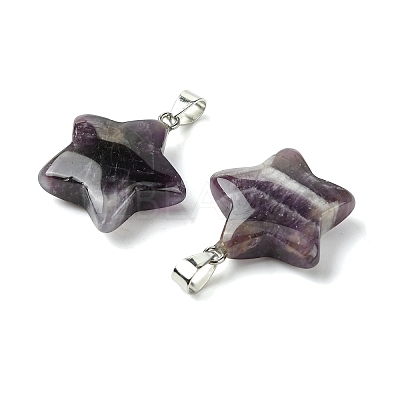 Natural Banded Amethyst Pendants GG-K002-10N-1