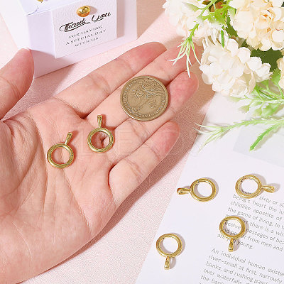 6Pcs Brass Twister Clasps FIND-CA0009-39-1