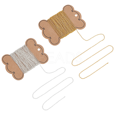 18.4M 2 Colors Brass Cable Chains CHC-UN0001-04-1