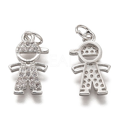 Brass Micro Pave Clear Cubic Zirconia Pendants LS-ZIRC-C020-36P-1