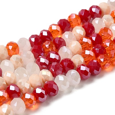 Glass Beads Strands EGLA-A034-M8mm-27-1