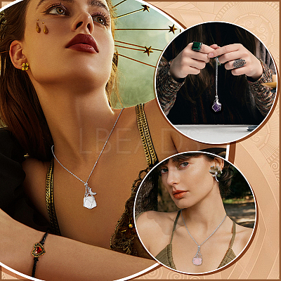 3Pcs Alloy Pendant Necklaces NJEW-PH01576-1